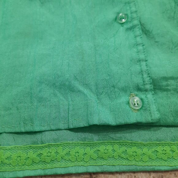 Vtg 90s green windbreaker jacket - Diane Von Furstenberg - Picture 8 of 11